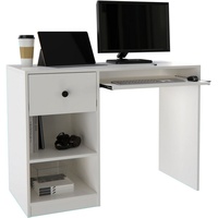 INOSIGN Schreibtisch »PODUM, Computertisch,«, Tastaturauszug, große Schublade, Breite 106 cm, weiß