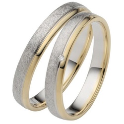 Firetti Trauring Schmuck Geschenk Gold 750 Hochzeit Ehering „LIEBE“, Made in Germany gelb|goldfarben|weiß 54