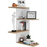 VCM Balos Eckregal Holz Braun