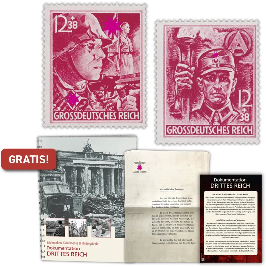 Die letzten Briefmarken des "Dritten Reichs"