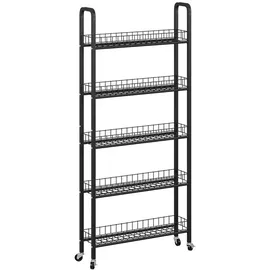Vicco Rollregal Rolivo 58 x 15 x 129,5 cm Schwarz