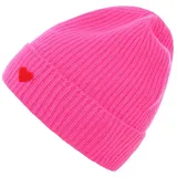 Zwillingsherz Kaschmir-Beanie in PInk