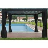 Weide Mirador 4-tlg. Vorhangkombination Anthrazit/Schwarz für Mirador Pergola