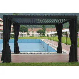 Weide Mirador 4-tlg. Vorhangkombination Anthrazit/Schwarz für Mirador Pergola