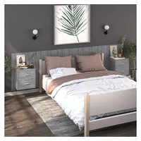 VidaXL Wand-Nachttische 2 Stk. Grau Sonoma