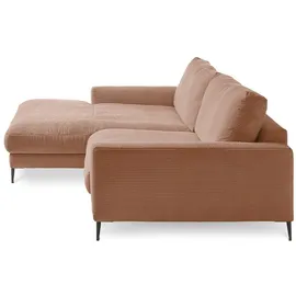 KAWOLA Ecksofa Cara Cord Recamiere links rost
