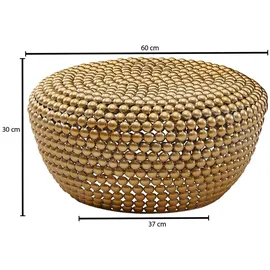 Wohnling Couchtisch WL6.456 Metall gold 60 x 30 x 60 cm