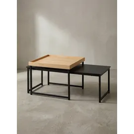 KADIMA DESIGN Silvanus Schwarz Eiche 110 x 45 x 60 cm