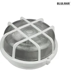 HWH Feuchtraumleuchte BASIS, E27, IP44, PVC-Korb, rund, weiß BLU-49793