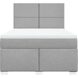 vidaXL Boxspringbett 140 x 200 cm Hellgrau