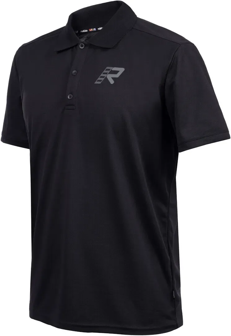 Rukka R-Team Polo Shirt, schwarz, Größe 4XL für Männer