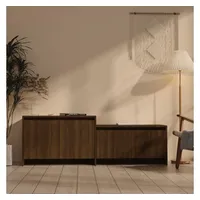 Furnicato TV-Schrank Braun Eichen-Optik 146,5x35x50 cm Holzwerkstoff