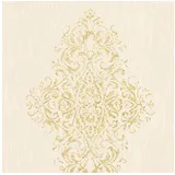 Profhome Barock Tapete 0,53 m x 10 m 5,33 m2 Creme/Gelb/Gold 319452