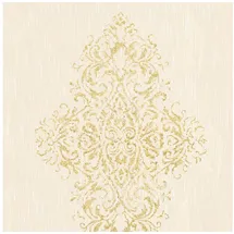 Profhome Barock Tapete 0,53 m x 10 m 5,33 m2 Creme/Gelb/Gold 319452
