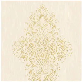 Profhome Barock Tapete 0,53 m x 10 m 5,33 m2 Creme/Gelb/Gold 319452