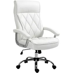 Vinsetto Bürostuhl PU-Kunstleder, Metall, Schaumstoff, Nylon-Räder