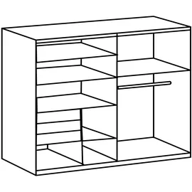 WIMEX Schwebetürenschrank Bamberg 180 x 198 x 65 cm Grau
