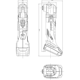 Metabo MT 18 LTX Compact ohne Akku + Absaugadapter 613021860