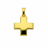 Adelia ́s Kettenanhänger Kreuzanhänger 585 Gold (14K), Goldanhänger Kreuz goldfarben