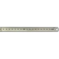Hedue hedue® Stahllineal 200mm, B102 - Stahlmaßstab mit Millimeterskala, rostfreies Edelstahl Lineal, robustes Metalllineal