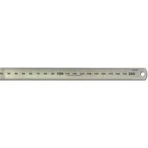 Hedue hedue® Stahllineal 200mm, B102 - Stahlmaßstab mit Millimeterskala, rostfreies Edelstahl Lineal, robustes Metalllineal