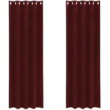 vidaXL Verdunkelungsvorhänge 2 pcs Weinrot 140 x 245 cm Samt