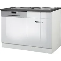 kochstation Spülenschrank KS-Trier 110 x 60 x 85 cm Weiß