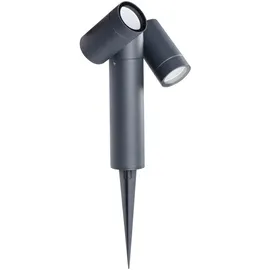 KANLUX Außenleuchte Aluminium, Glas schwenkbar 2x GU10 IP54 anthrazit