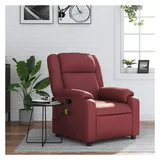 vidaXL Massagesessel 95 x 99 x 95 cm Weinrot Kunstleder mit Fernbedienung