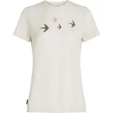 Icebreaker Damen 150 Tech Lite Bird Transit T-Shirt (Größe XL, weiss)