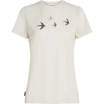 Icebreaker Damen 150 Tech Lite Bird Transit T-Shirt (Größe XL, weiss)