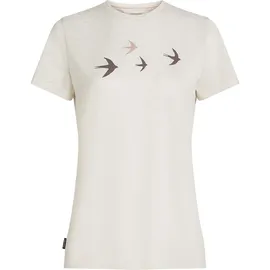 Icebreaker Damen 150 Tech Lite Bird Transit T-Shirt (Größe XL, weiss)