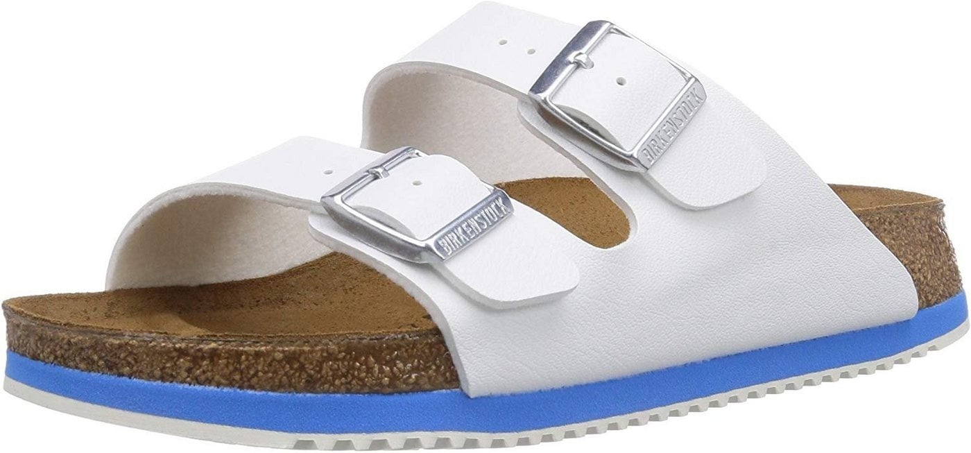 Preisvergleich Produktbild Birkenstock Arizona Pantolette mit Superlaufsohle weiß 46 EU