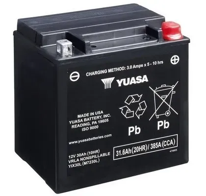 YUASA YIX30L 12V 30Ah 400A Starterbatterie 32Ah