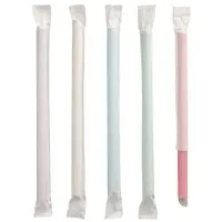 Papstar Bubble Tea Halme Papier Ø 12 mm 20 cm 200 St. Mehrfarbig