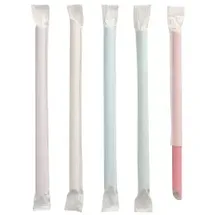Papstar Bubble Tea Halme Papier Ø 12 mm 20 cm 200 St. Mehrfarbig