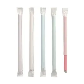 Papstar Bubble Tea Halme Papier Ø 12 mm 20 cm 200 St. Mehrfarbig