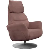 Relaxsessel ALINA "Thimo", braun (hellbraun xbo 2), B:84cm H:114cm T:86cm, Struktur fein XBO (100% Polyester), Sessel, Relaxsessel, in Größe S, Liegefläche 178 cm, verstellbar, optional mit Aufstehhilfe