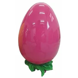 Casa Padrino Deko Osterei Pink / Grün H. 52 - Oster Dekoration