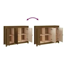 vidaXL Sideboard Honigbraun 100x35x74 cm Massivholz Kiefer
