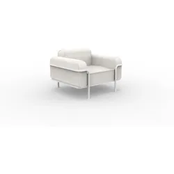 Hug bequemer Outdoorsessel - Lounge-Möbel Cream, Matt Weiß