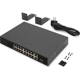 Digitus DN-95355 16+2 Port Fast Ethernet Unmanaged PoE