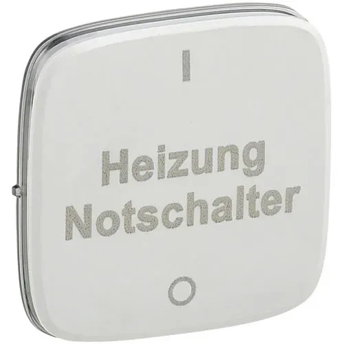 Legrand Valena Allure, Wippe für Ausschalter mit Aufdruck HEIZUNG NOT-AUS (ultraweiß)
