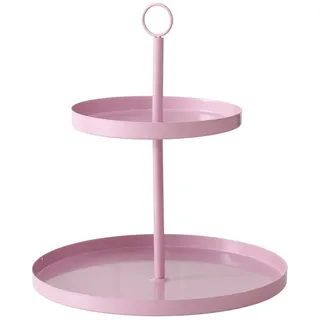 Boltze Etagere Samina aus Metall, 34 cm, Ø 30 cm, rosa
