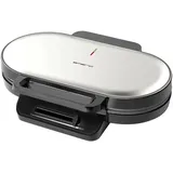 EMERIO WM-123356 Doppel-Waffeleisen Antihaftbeschichtung, BPA-frei, stufenloser Temperaturregler Edelstahl, Schwarz