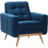 Stylife Fernsehsessel, Dunkelblau, Textil, Buche, vollmassiv, 81x87x78 cm, inklusive Armlehnen, Wohnzimmer, Sessel, Fernsehsessel