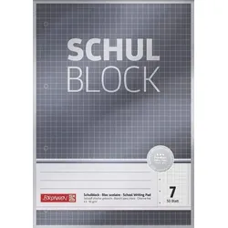 BRUNNEN 1052607 Schulblock Premium A4 Lin.7