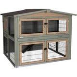 Kerbl Pet Nagerstall Suite, 134x115x111 cm, Kaninchenstall, Hasenstall, Holz, Kaninchen, Hasen