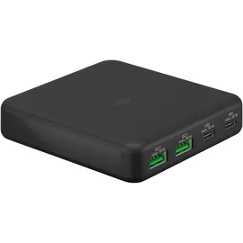 goobay Multiport 4-fach Tischladegerät (65 W) schwarz