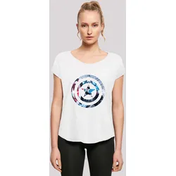 T-Shirt F4NT4STIC "Marvel Superhelden Avengers Captain America", Damen, Gr. 4XL, weiß, Obermaterial: 100% Baumwolle, casual, regular fit, Rundhals, Kurzarm ohne Bündchen, Shirts, Print